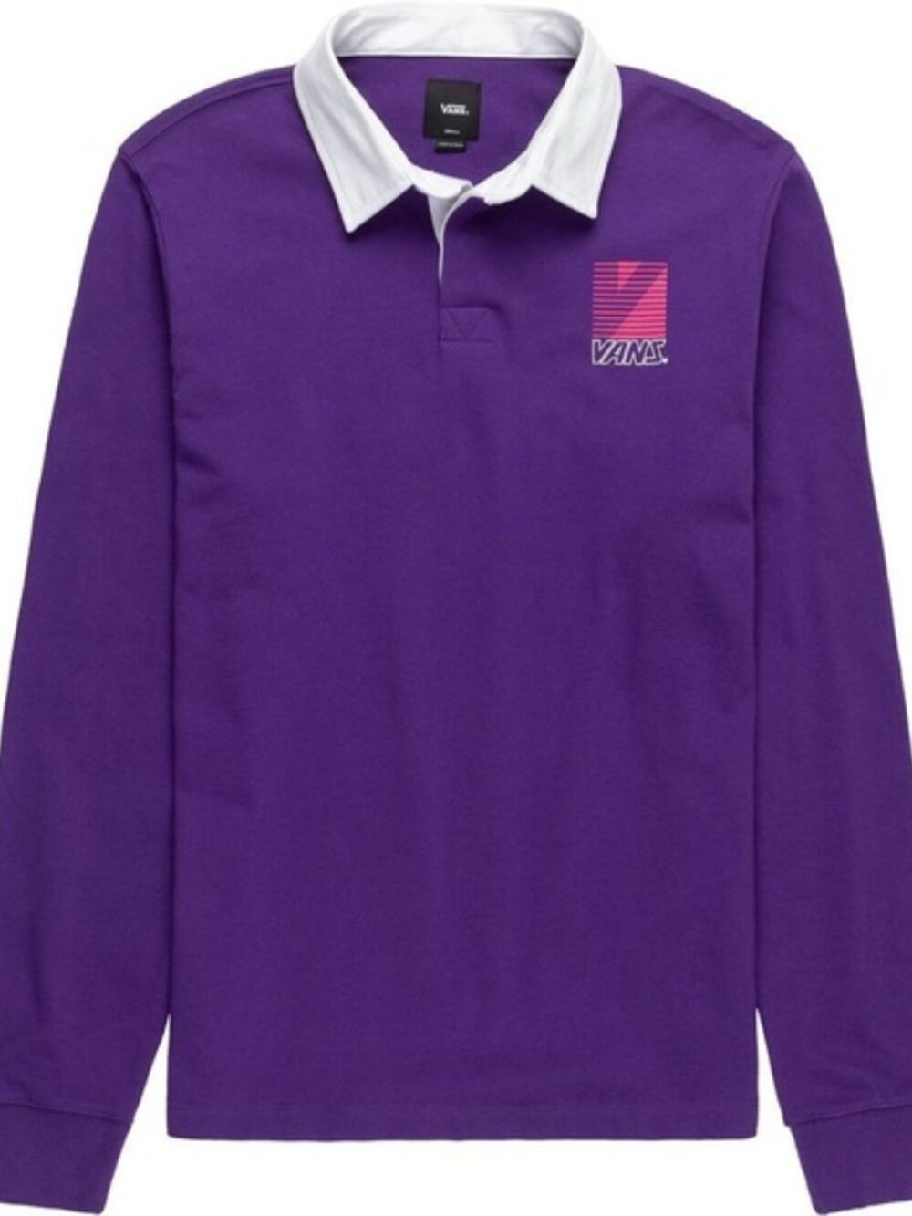 Vans Purple Retro Long Sleeve Rugby Polo Retro Skate Shirt Medium